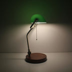 wooden battery operated library lamp