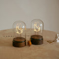 Wooden Battery Powered Cat Lamp