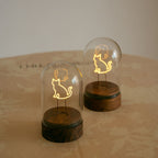 Wooden Cat Lamp