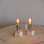 wooden handmade battery powered farmhouse lamp
