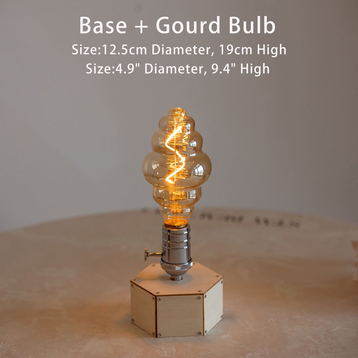 wooden handmade cordless industrial edison table lamp