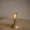 wooden table rechargeable lamp